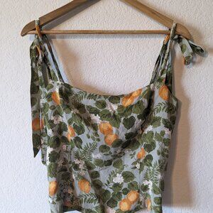 Reformation Ellora top orange grove